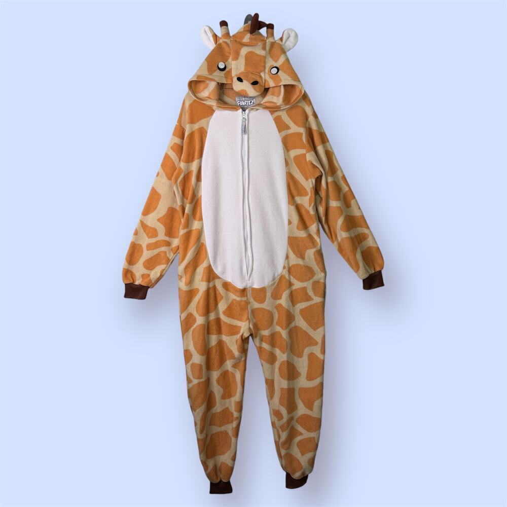 Funzies! Giraffe 1 Piece Union Suit Pajama Halloween Costume Cosplay Unisex Sz M